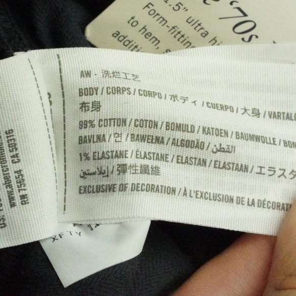 Abercrombie & Fitch 70s Vintage Flare Leg Jeans Curve Love Womens 30 Black Denim - Picture 4 of 9